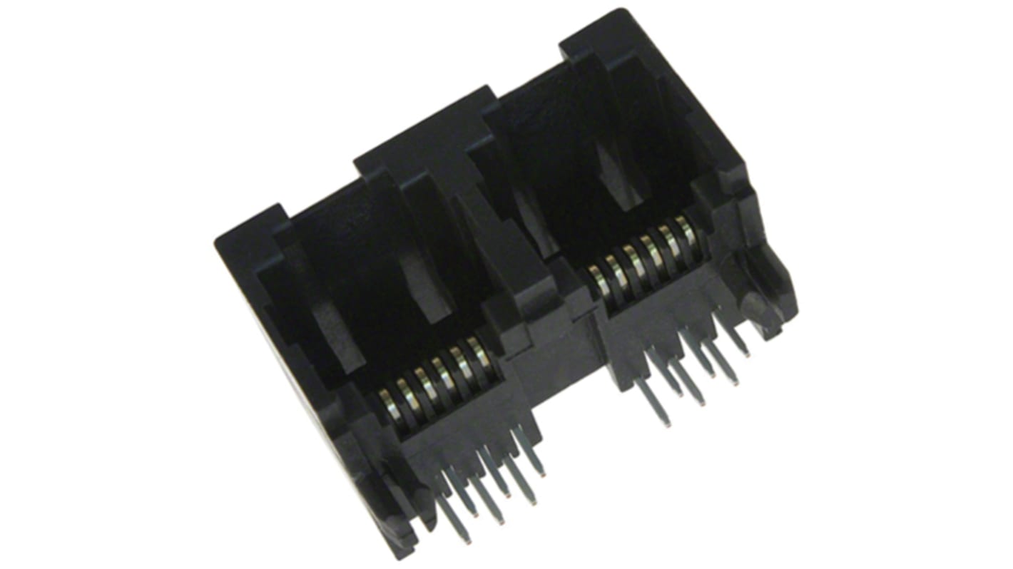 Molex 43814 Series Female RJ11 Connector, Through Hole Right Angle 6P6C -Way