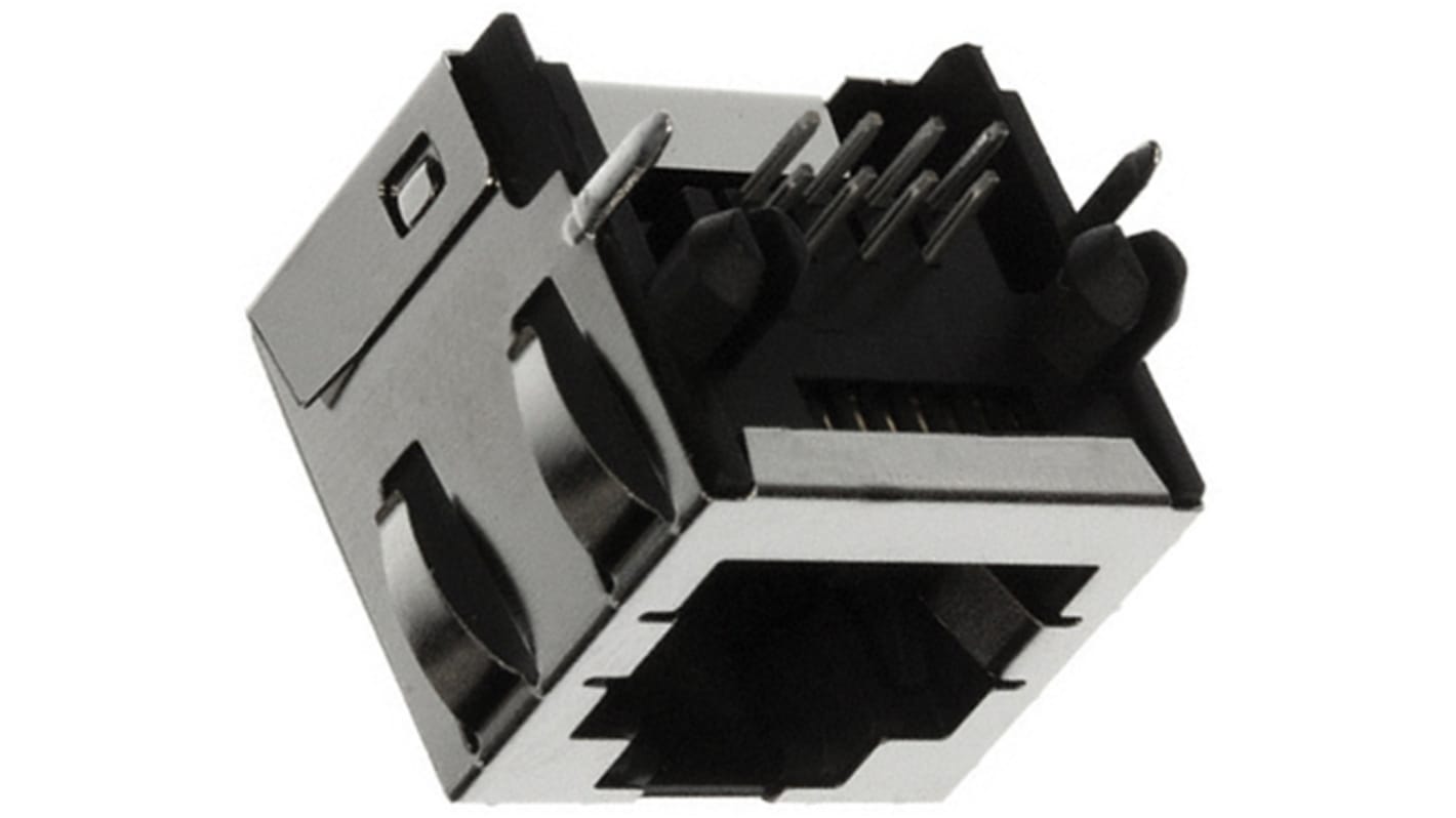 Molex 44620 Series Female RJ45 Connector, Through Hole, Cat3 Right Angle 8P8C -Way