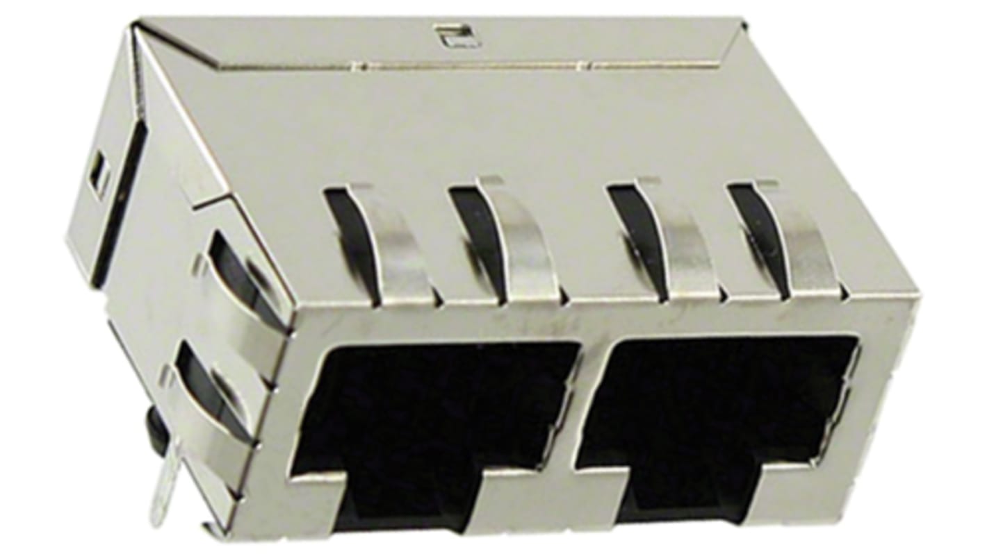 Molex 43223 Series Female RJ45 Connector, Through Hole, Cat3, Cat4 Right Angle 8P8C -Way