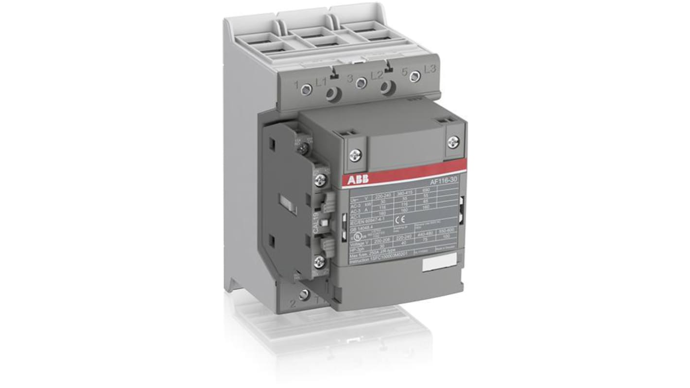 Stycznik 230 V AC ABB styki: 3 75 kW 200 A 3NO Śruba 1SFL447002R1311 AF140-30-11B-13