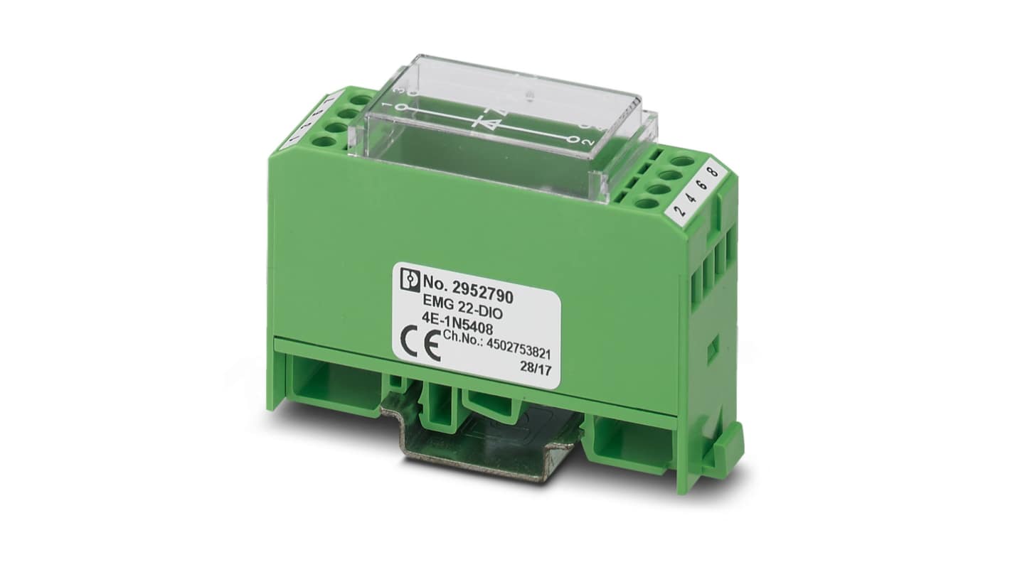Protezione da sovracorrente 2952790, 250V ca, per guida DIN EMG 22-DIO 4E-1N5408