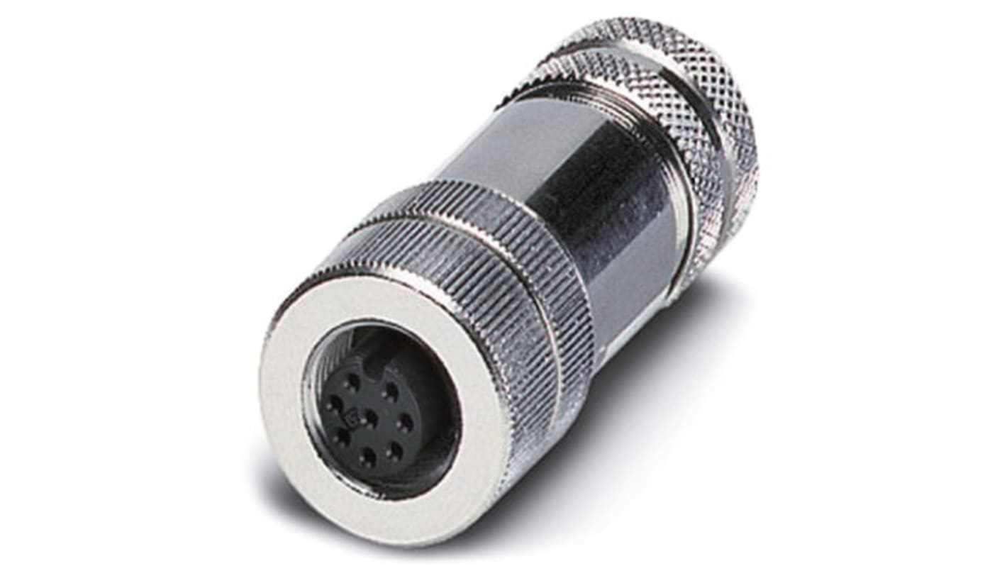 Phoenix Contact SACC Series, 8 Pole Cable Mount Connector Socket, 20mm Shell Size, Female Contacts, Screw On Mating