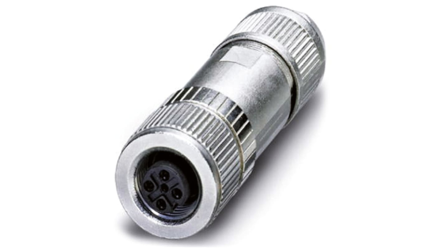 Phoenix Contact Circular Connector, 4 Contacts, Cable Mount, M12 Connector, Socket, Female, IP67, SACC Series