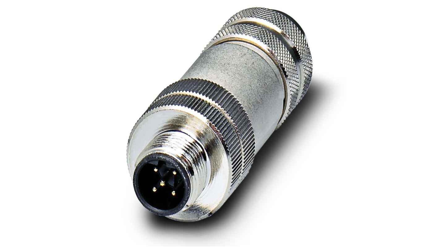 Phoenix Contact Circular Connector, 5 Contacts, Cable Mount, M12 Connector, Plug, Male, IP67, SACC Series