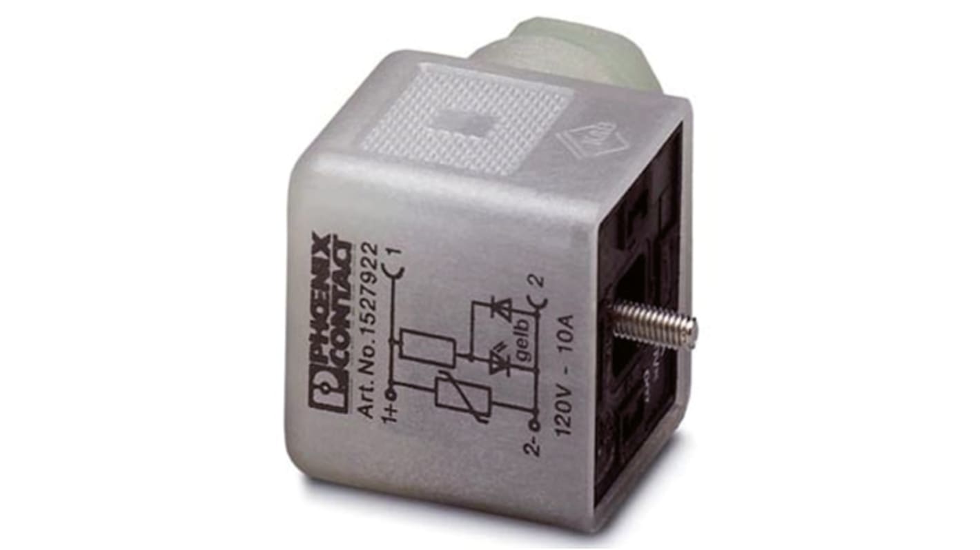 Phoenix Contact SACC-V-3CON-PG9/A-1L-SV 120V, Female Solenoid Valve Connector, 120 V Voltage