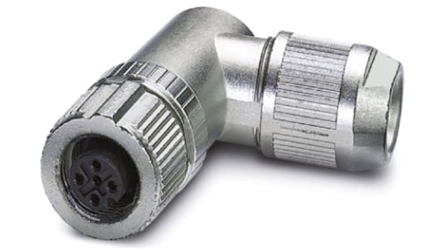Phoenix Contact Connector, 5 Contacts, Cable Mount, M12 Connector, Socket, Female, IP67, SACC Series