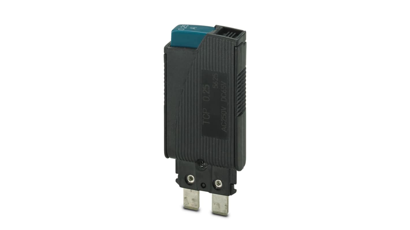 Phoenix Contact Thermal Circuit Breaker - TCP 0.25A  Single Pole 65 V dc, 250V ac Voltage Rating, 250mA Current Rating