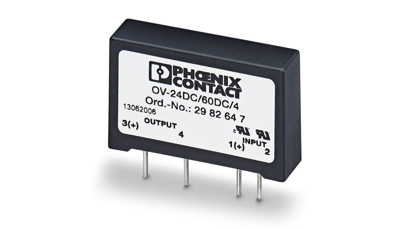 Phoenix Contact OV-24DC/ 60DC/4 Series Solid State Relay, PCB Mount