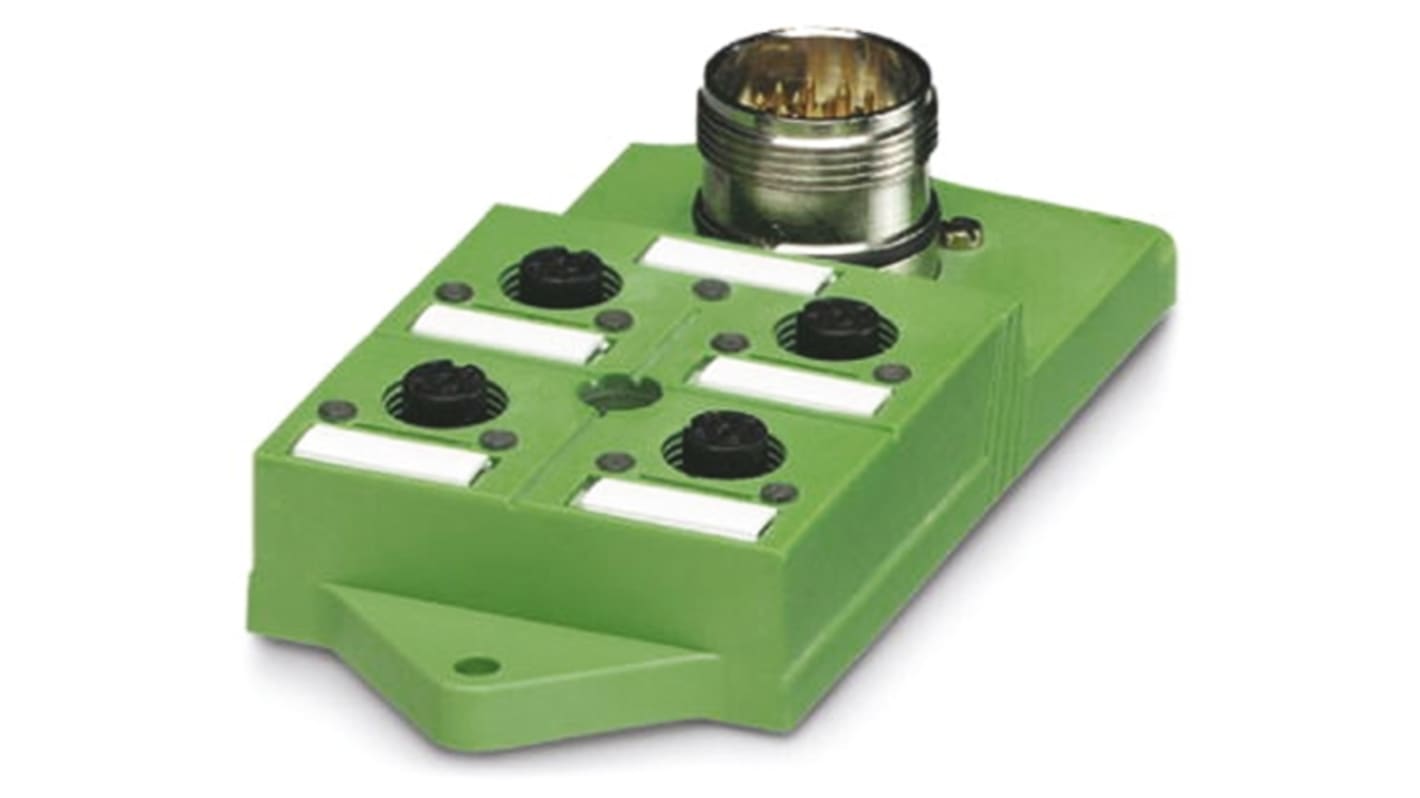 Phoenix Contact SACB-4/ 4-L-M23 Series M12 Sensor Box, 4 Port