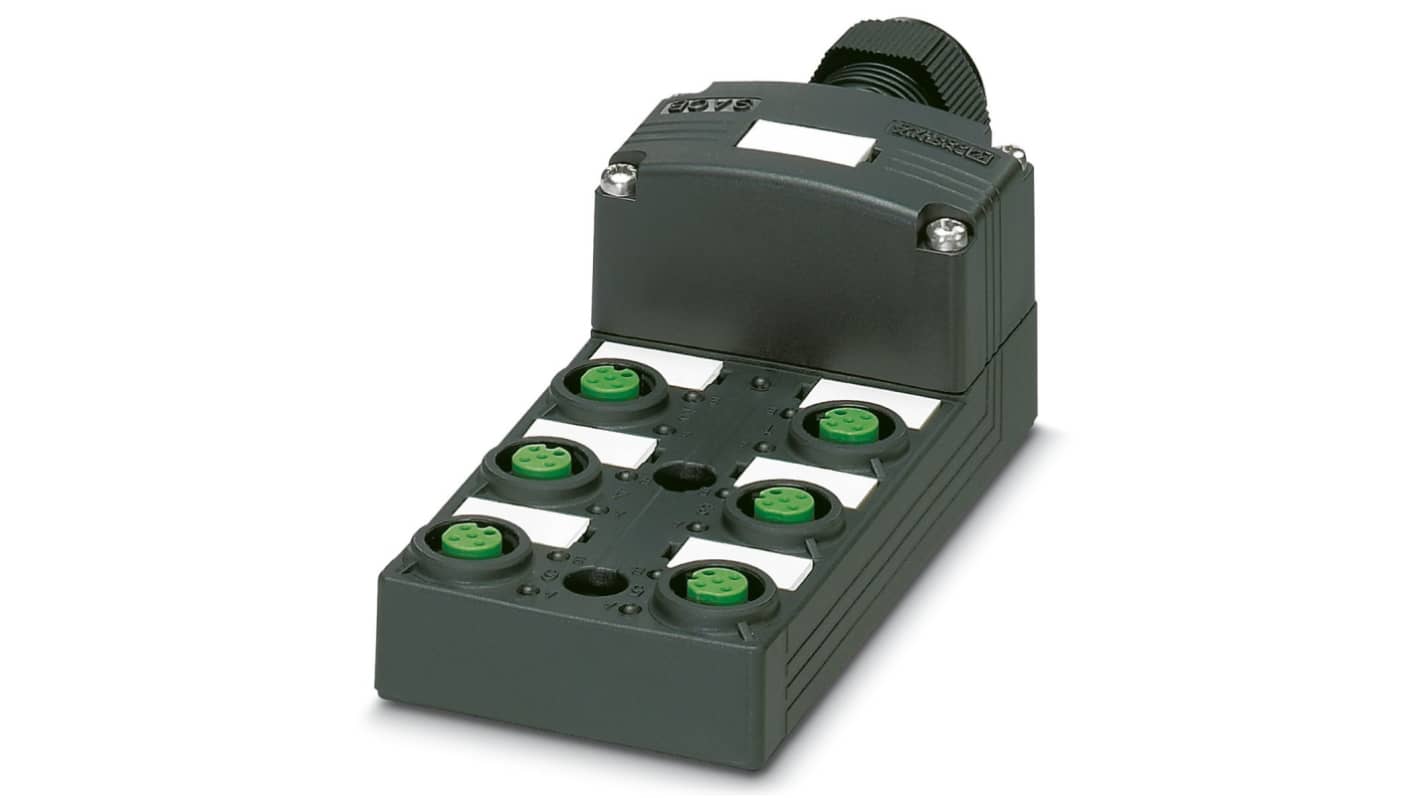 Scatola sensore Phoenix Contact, 6 porte, connettore M12