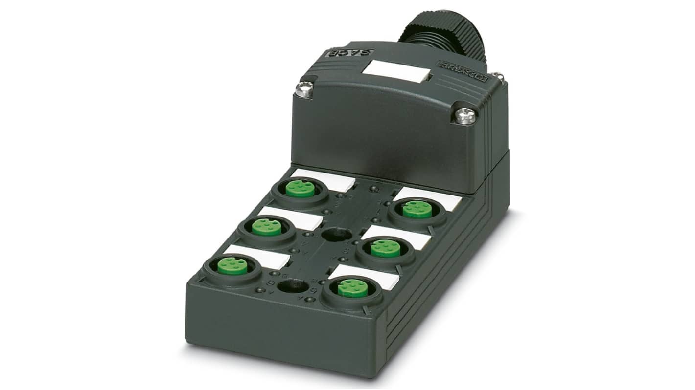 Phoenix Contact SACB Series Sensor Box, M12, 4 way, 6 port
