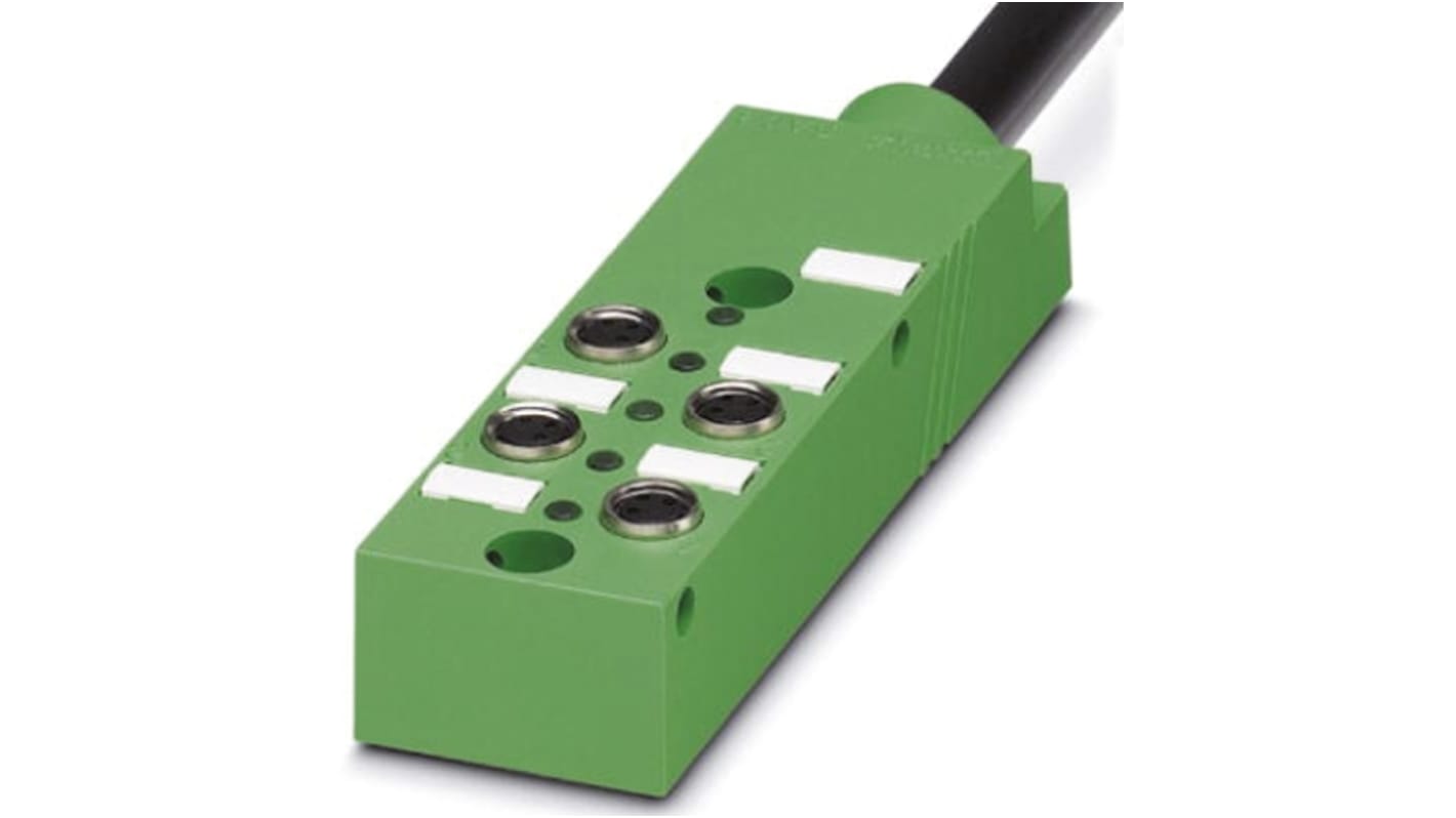 Phoenix Contact SACB Series Sensor Box, M8, 3 way, 4 port