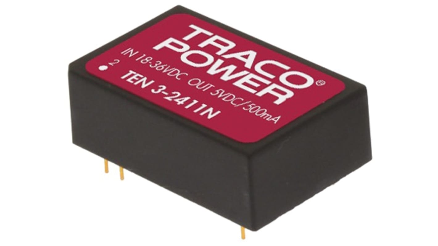 TEN 3-0522N | TRACOPOWER DC-DCコンバータ 5 V dc To ±12V dc