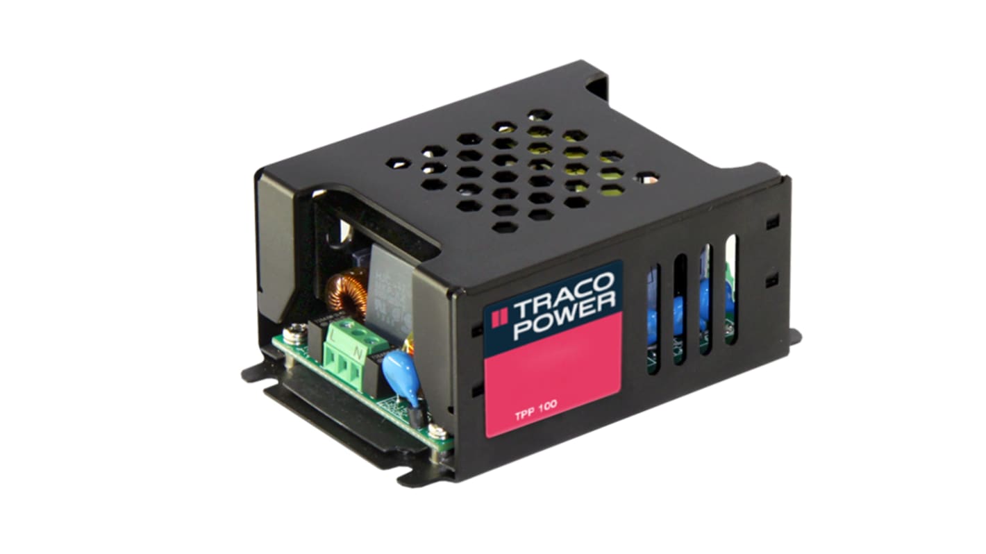 TRACOPOWER Switching Power Supply, TPP 100-115, 15V dc, 6.67A, 100W, 1 Output, 90 → 264V ac Input Voltage