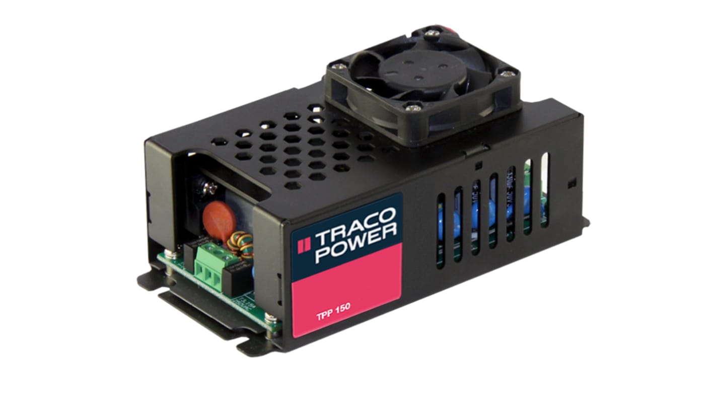 TRACOPOWER Switching Power Supply, TPP 150-148, 48V dc, 3.13A, 150W, 1 Output, 90 → 264V ac Input Voltage