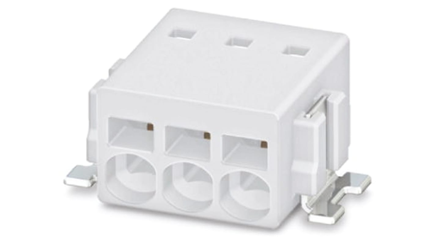 Phoenix Contact PTSM 0.5/ 2-2.5-H SMD WH R24 Series PCB Terminal Strip, 2-Contact, 2.5mm Pitch, Surface Mount, 1-Row,