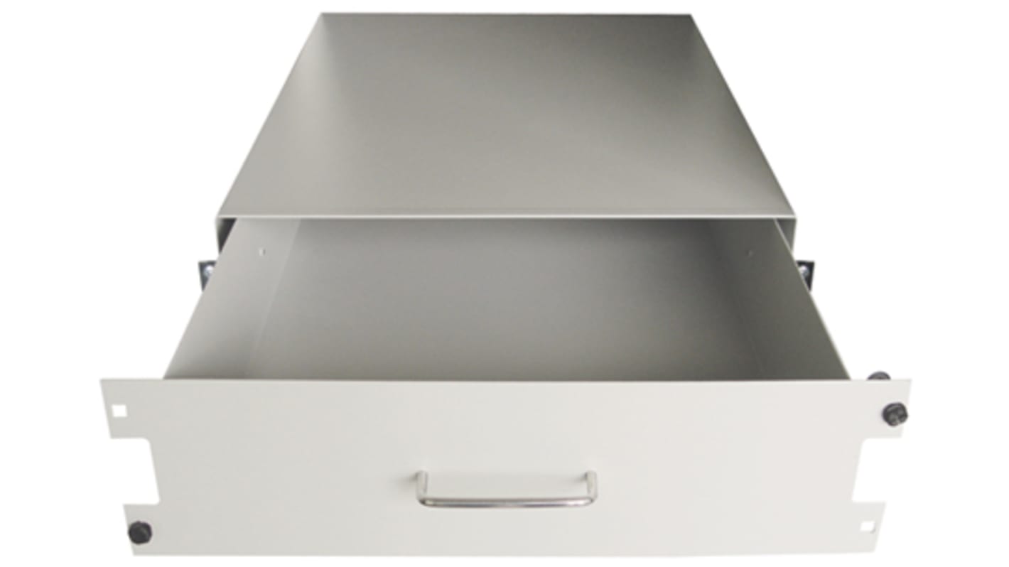 RS PRO Grey Drawer, 3U, 35kg Load