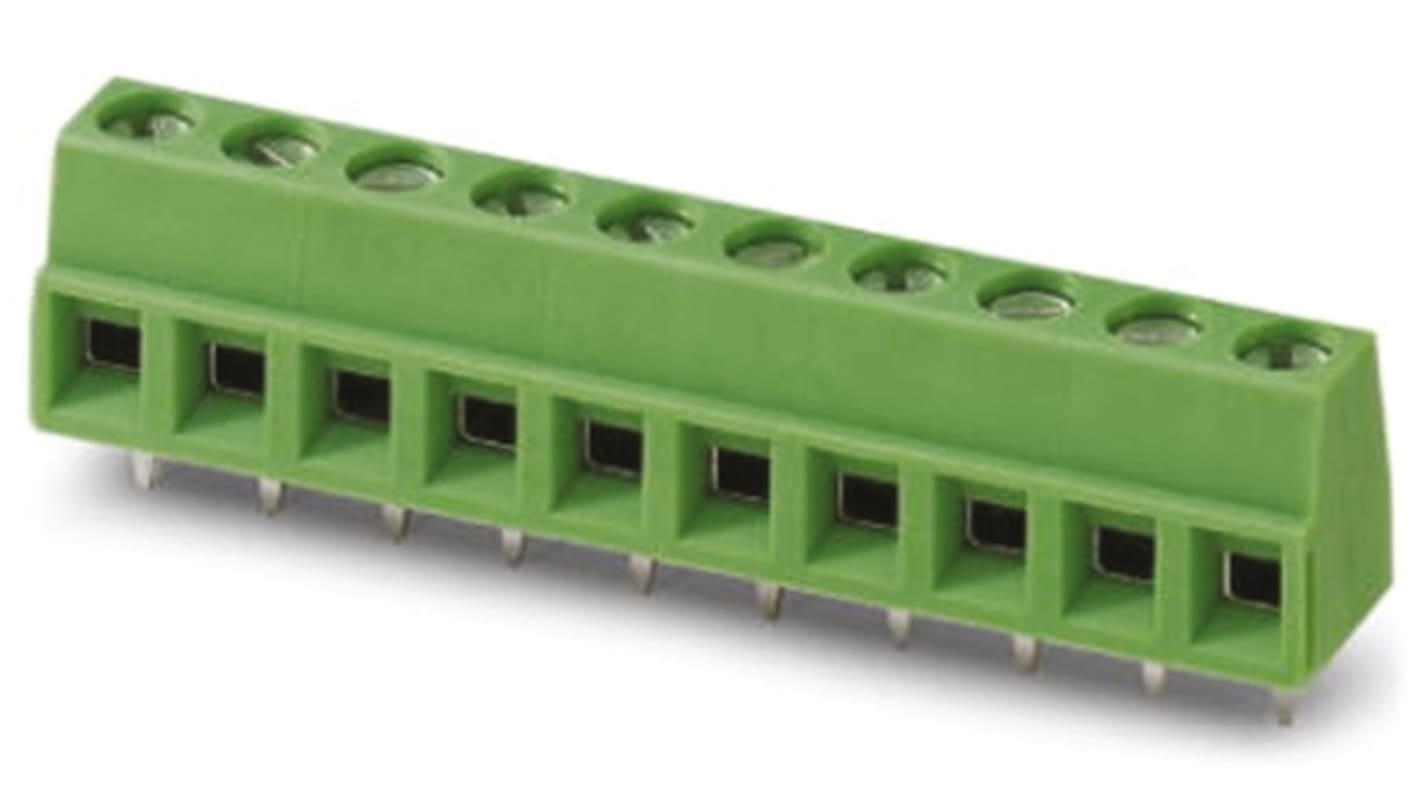 Phoenix Contact MKDSN 1.5/7-5.08 Series PCB Terminal Block, 7-Contact, 5.08mm Pitch, Through Hole Mount, 1-Row, Screw