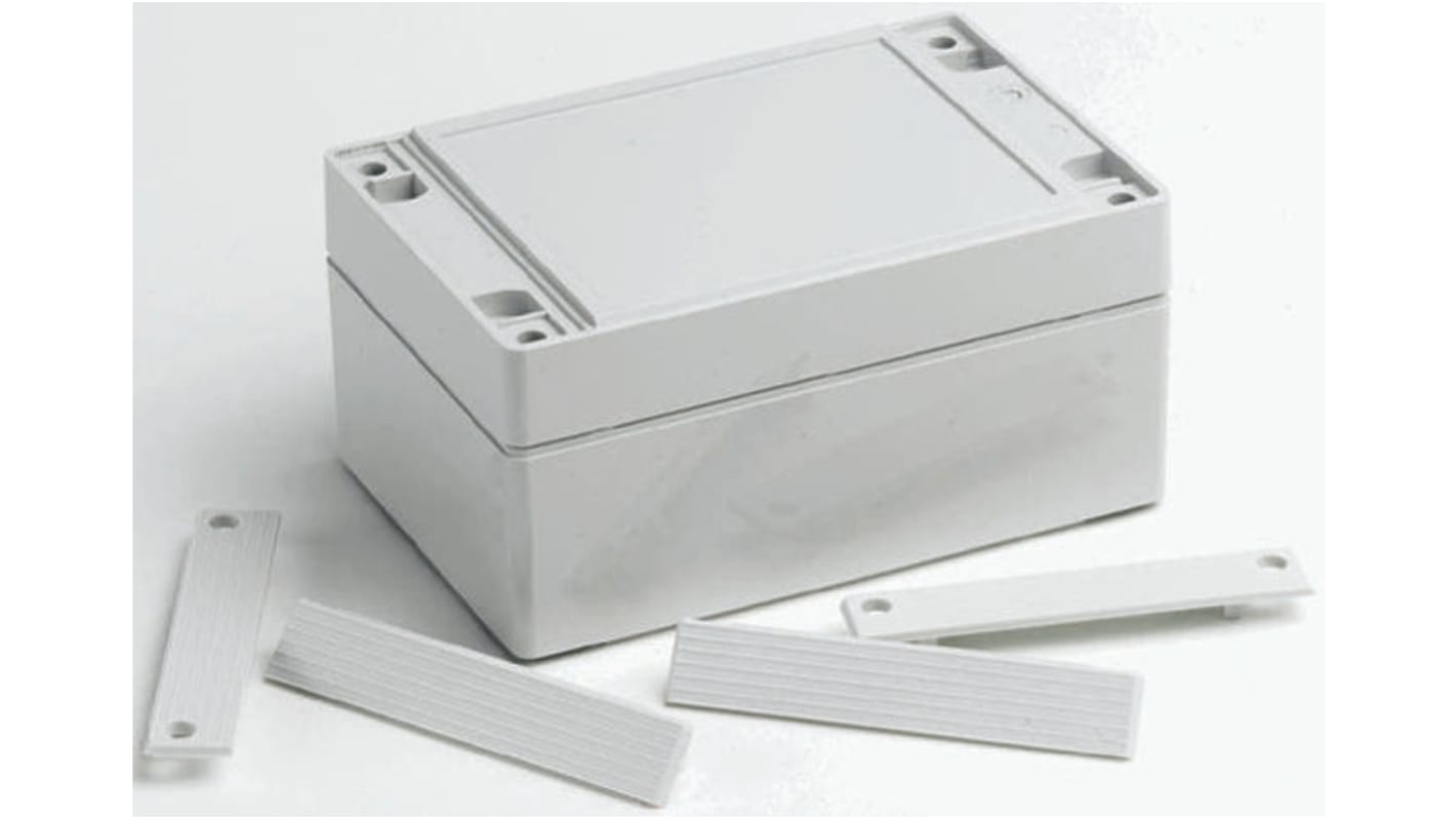 OKW Robust Box Series Grey ABS Enclosure, IP66, Grey Lid, 120 x 80 x 60mm