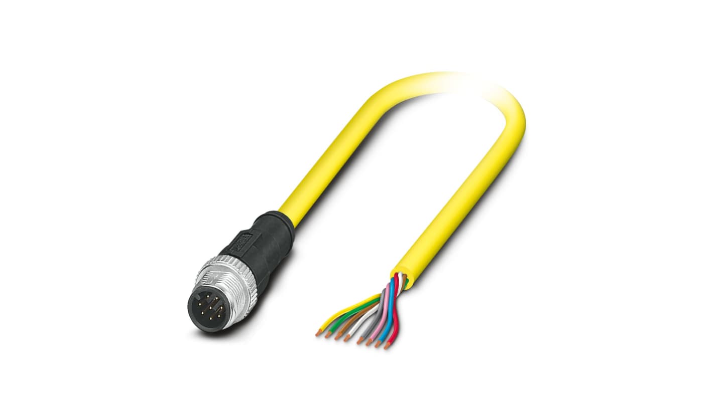 Cavo sensore/attuatore Phoenix Contact 8 cond. M12 Maschio / Senza terminazione, Ø 5.7mm, L. 5m