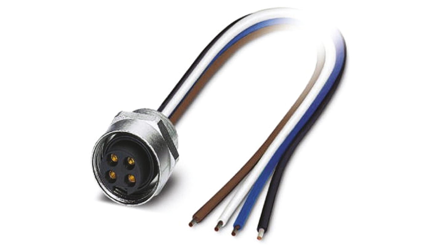 Phoenix Contact Connector, 4 Contacts, Panel Mount, Plug, Female, 1521423 Series