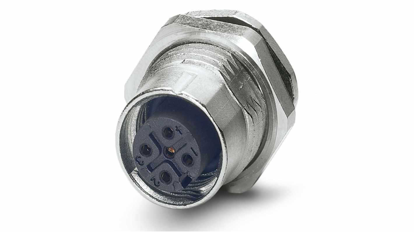 Phoenix Contact Circular Connector, 5 Contacts, Bulkhead Mount, M12 Connector, Socket, Female, IP65, IP67, SACC Series