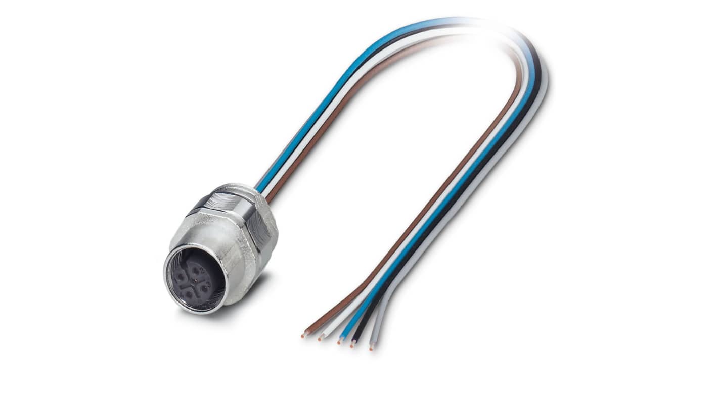 Phoenix Contact Circular Connector, 5 Contacts, Bulkhead Mount, M12 Connector, Plug, Female, IP67, SACC Series