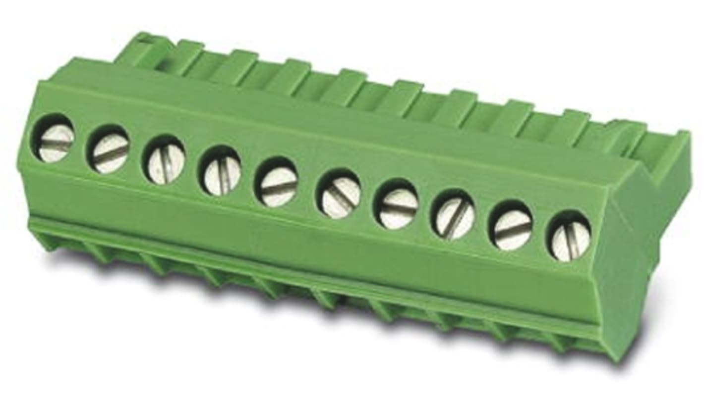 Phoenix Contact 10 Way Pluggable Terminal Block, Plug