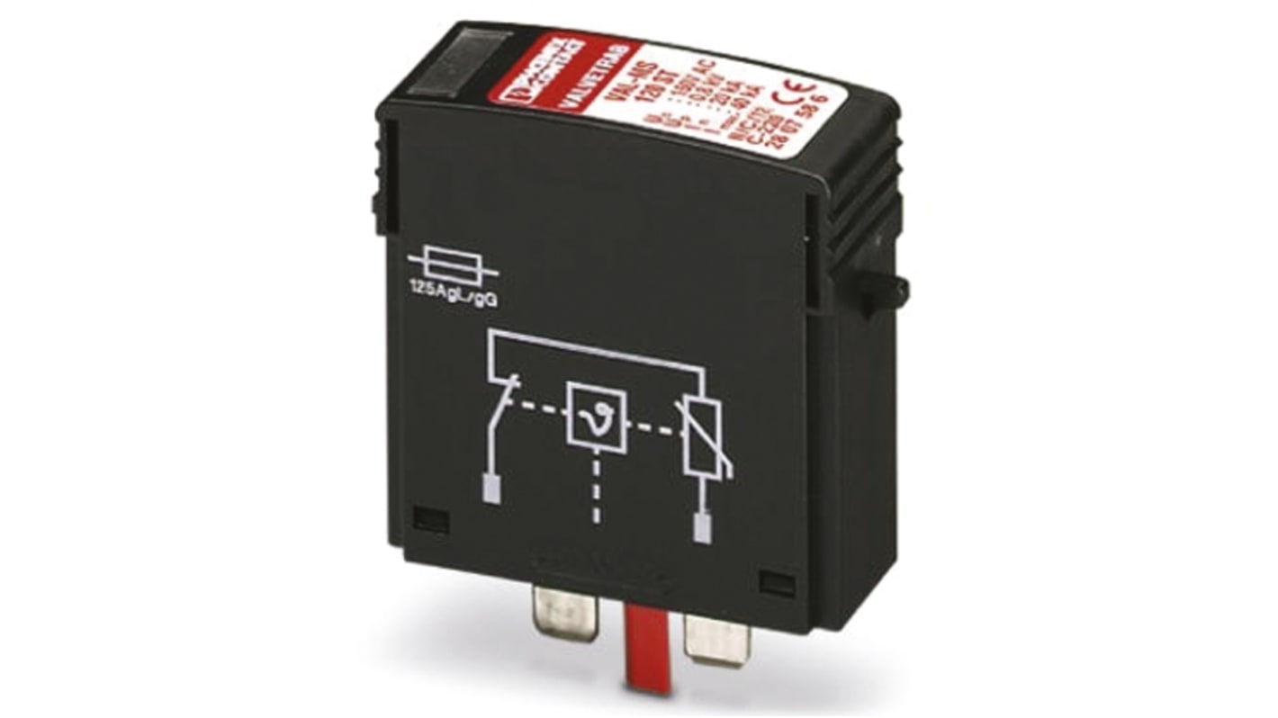 Phoenix Contact, VAL-MS 120 ST Surge Protector 120 V ac Maximum Voltage Rating 40kA Maximum Surge Current Surge