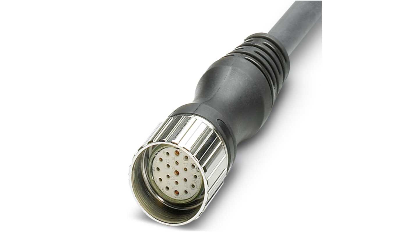 Phoenix Contact Straight Female 19 way M23 to Sensor Actuator Cable, 5m