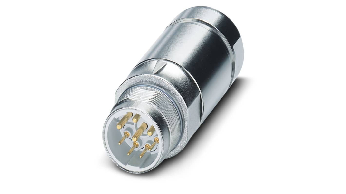Phoenix Contact Circular Connector, 4 + 3 + PE Contacts, Cable Mount, M23 Connector, Plug, Male, IP67, SF Series