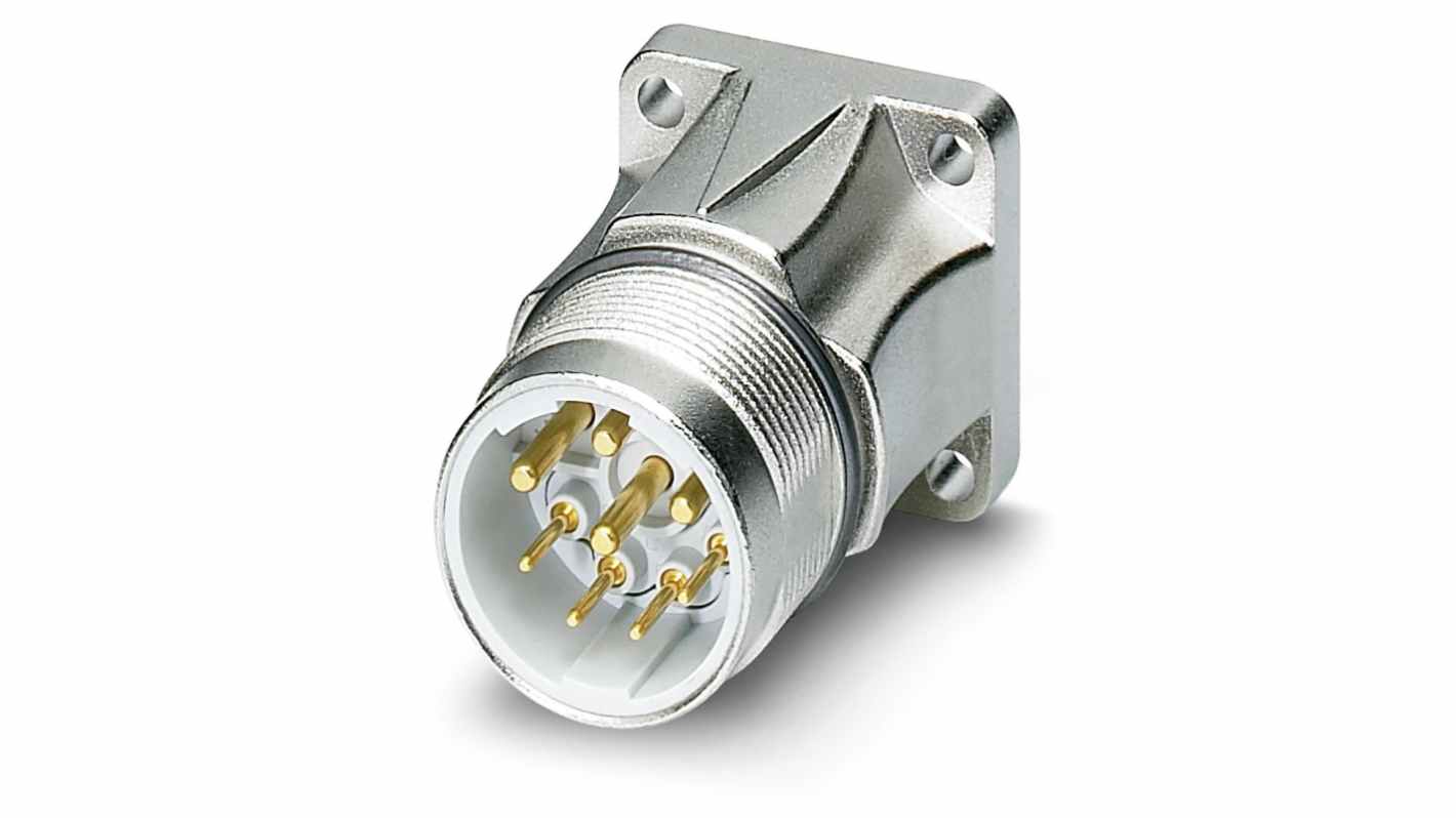 Phoenix Contact Circular Connector, 4 + 3 + PE Contacts, Panel Mount, M23 Connector, Plug, Male, IP67, SF Series