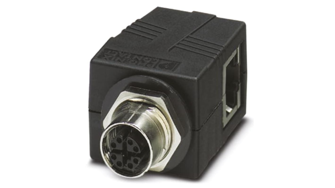 Phoenix Contact VS-BH-M12FSX Series Female RJ45 Connector, Rear Mount, Cat6a Right Angle