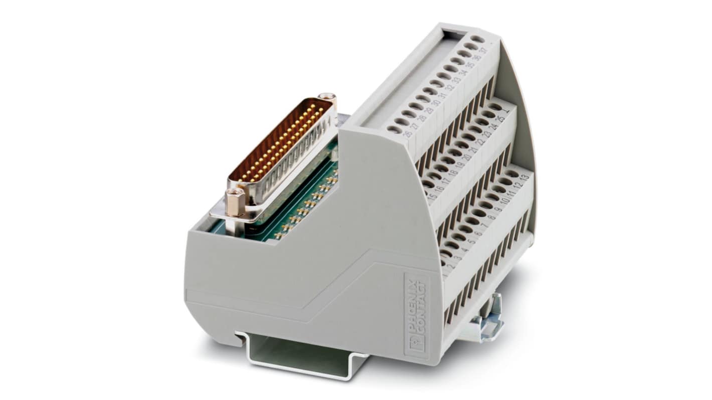Phoenix Contact 37-Contact Male Interface Module, D-sub Connector, DIN Rail Mount, 2.5A