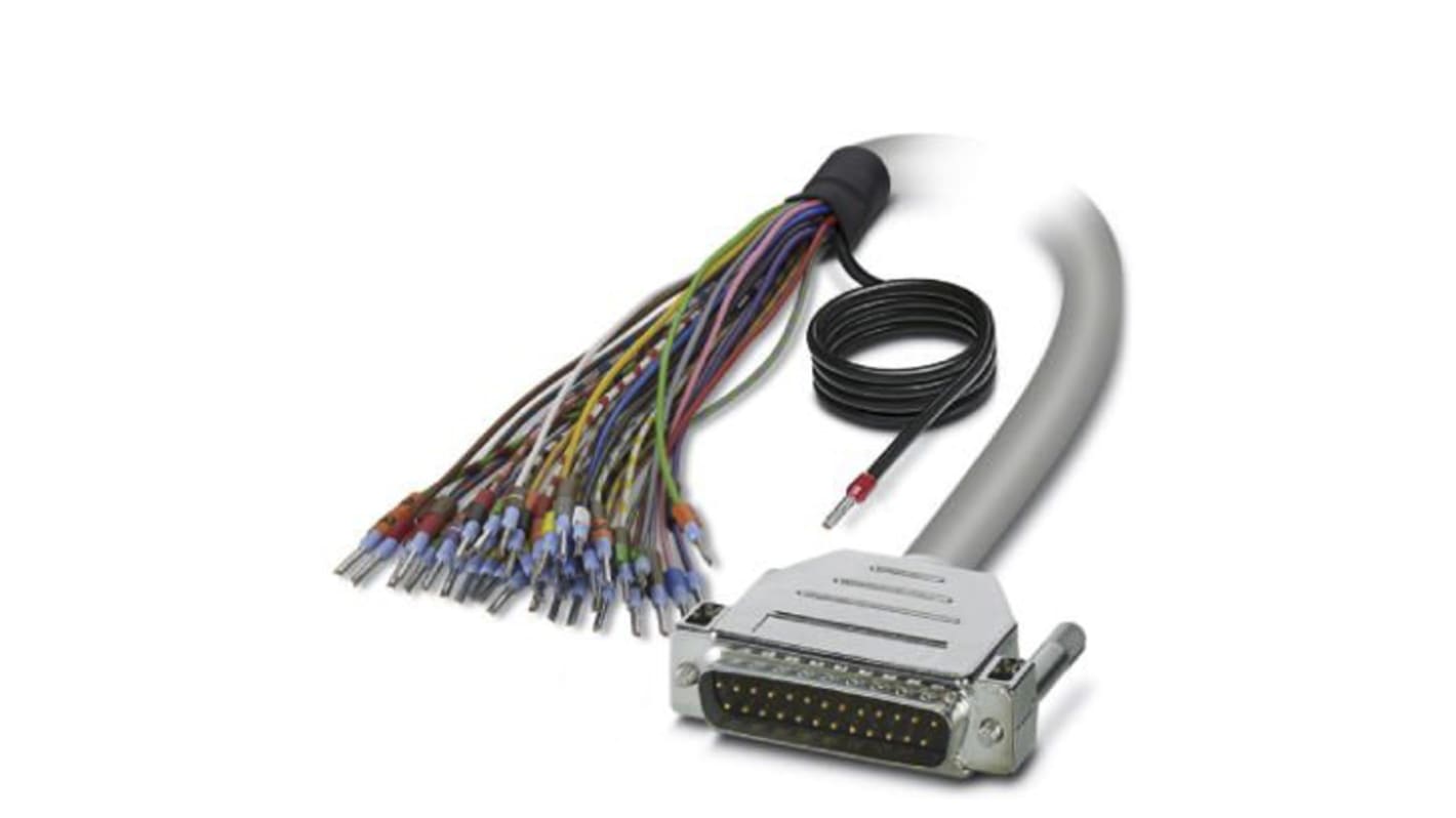 Câble série Sub-D à 25 broches vers Sans connecteur, longueur 4m, Phoenix Contact