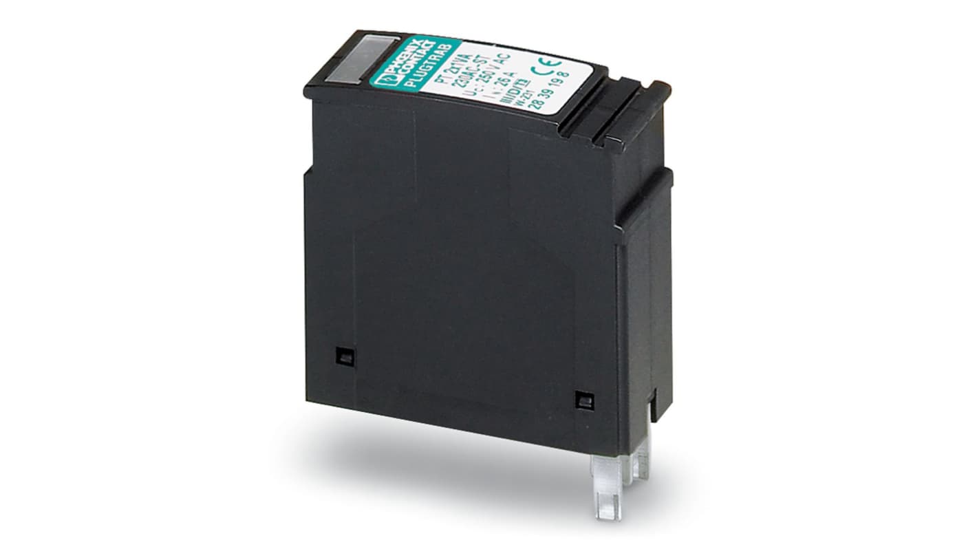 Phoenix Contact, PT 2X1VA-230AC-ST Surge Protector 275 V ac Maximum Voltage Rating 0.5kA Maximum Surge Current