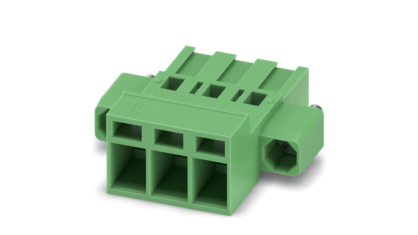 Phoenix Contact, 5.08mm Pitch, MSTBC 2.5/ 3-STZF-5.08, 3 Way, , Pluggable Terminal Block, Plug, Plug-In, Screw