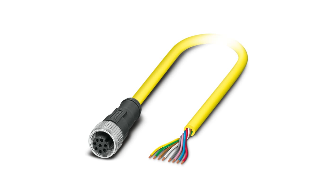 Cavo sensore/attuatore Phoenix Contact 8 cond. M12 Femmina / Senza terminazione, Ø 5.7mm, L. 2m