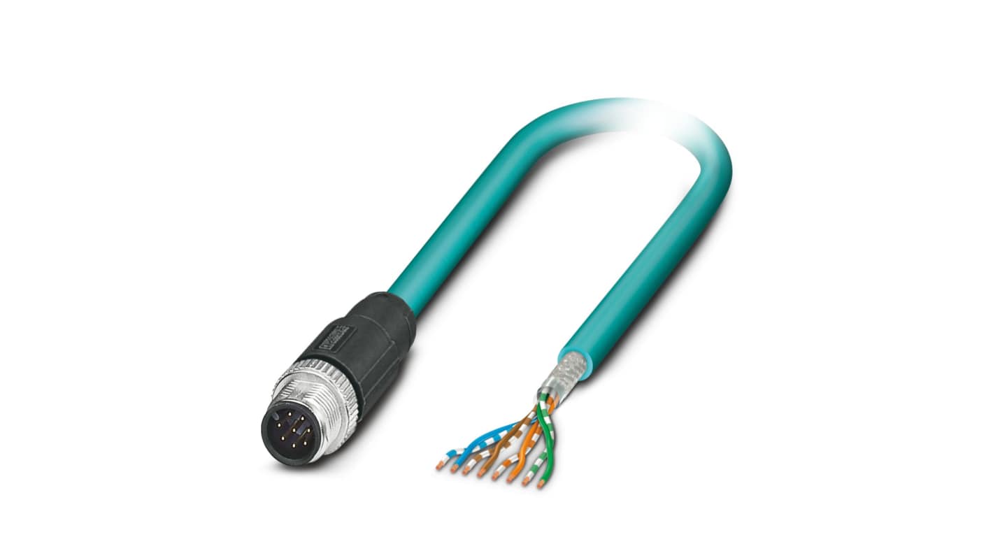 Cable Ethernet Cat5 Phoenix Contact de color Azul, long. 5m, funda de Poliuretano (PUR)