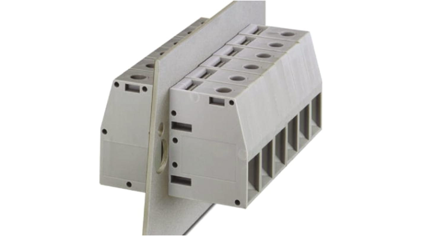 Phoenix Contact HDFK 50 Series Feed Through Terminal Block, 1-Contact, 18.8mm Pitch, Plug-In, 1-Row, Screw Termination