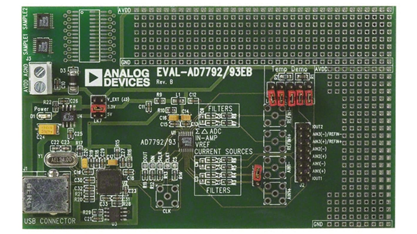 Analog Devices EVAL-AD7793EBZ Evaluation Board Signal Conversion Development Kit