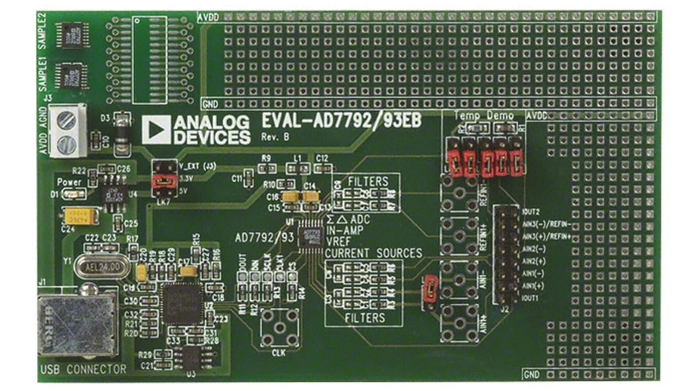 Analog Devices EVAL-AD7793EBZ, Kiértékelőkártya