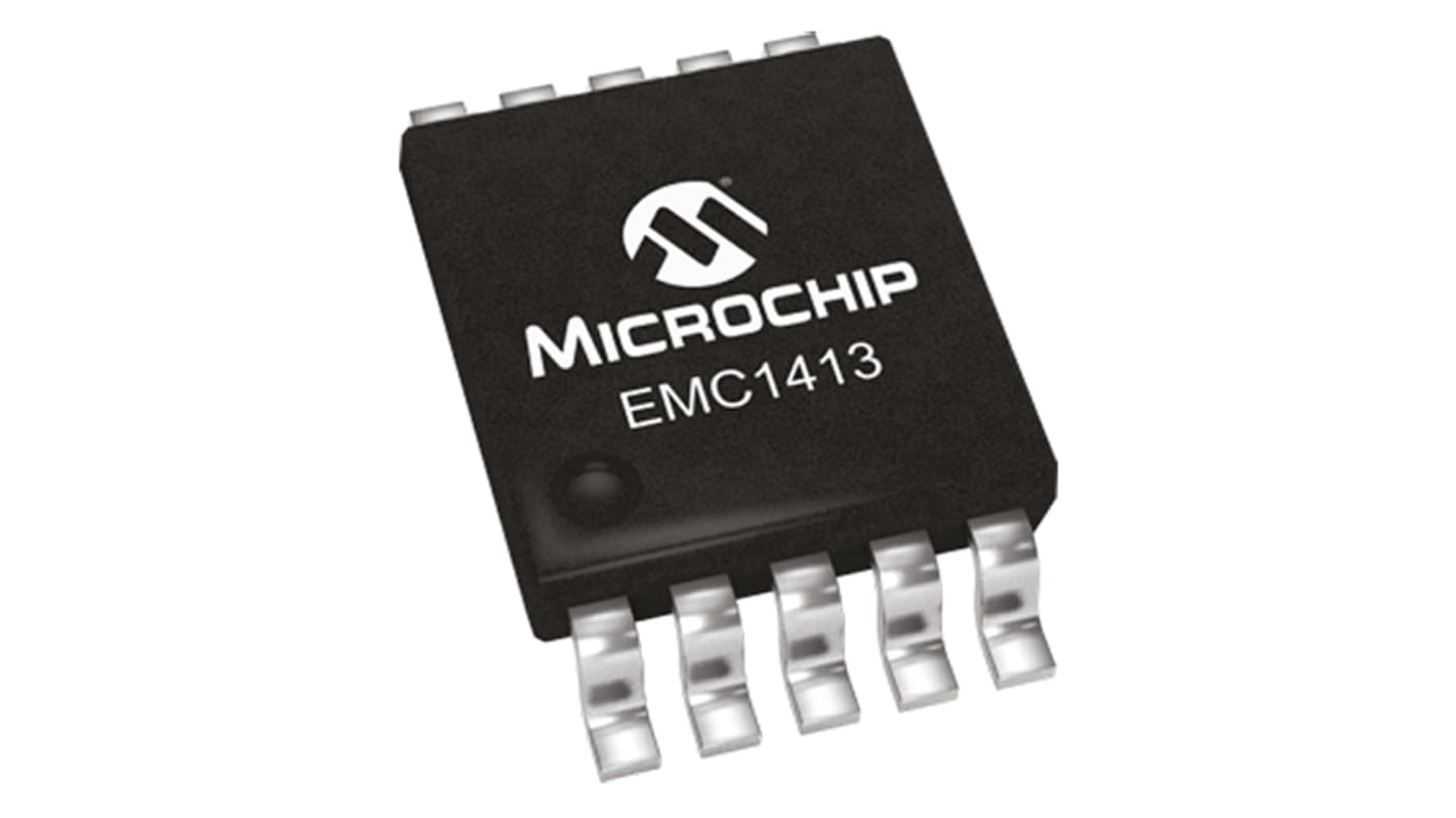 Microchip Temperature Sensor, Open Drain Output, Surface Mount, SMBus, ±2°C, 10 Pins