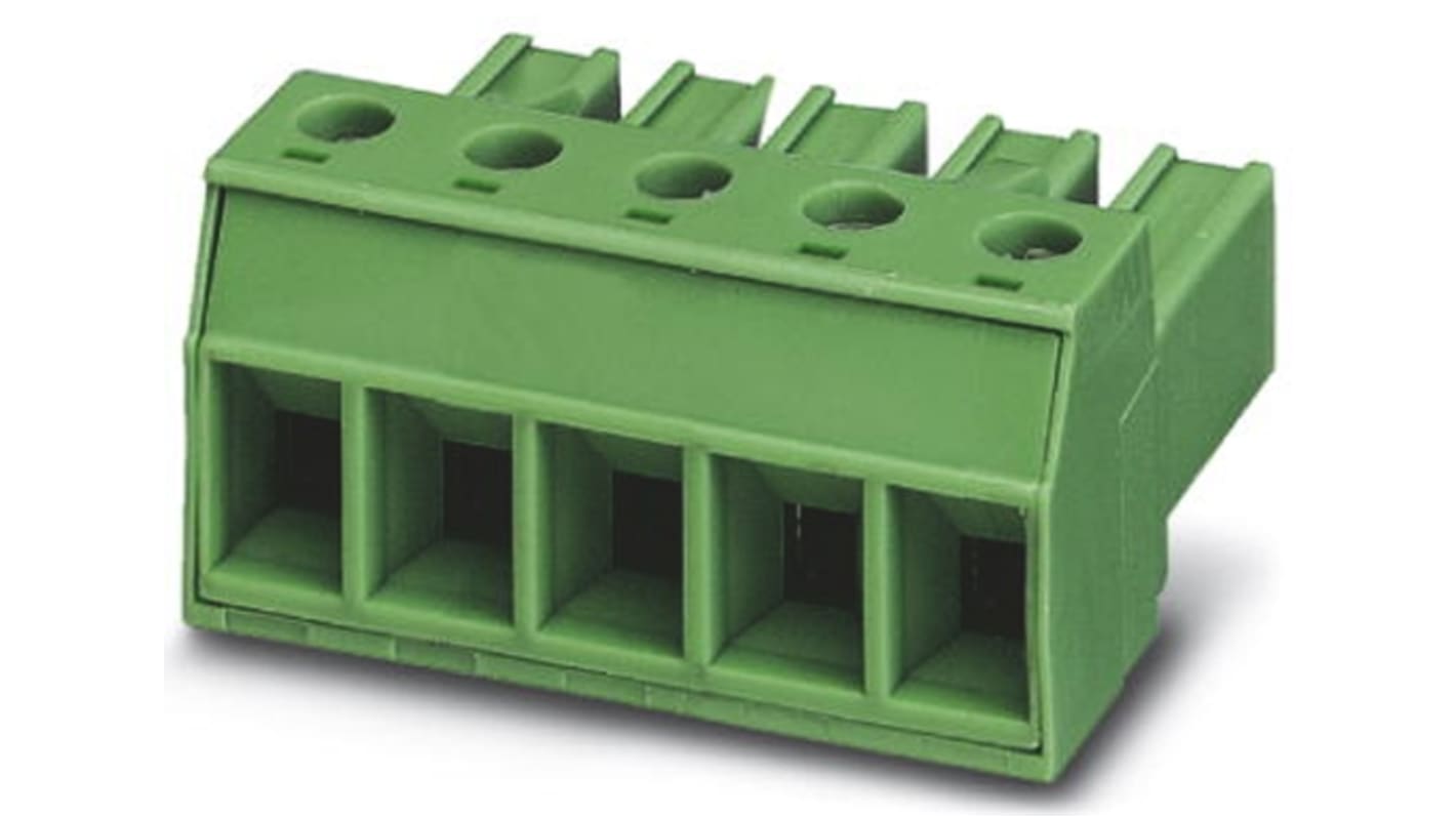 Phoenix Contact PC 4/ 9-ST-7.62 Series PCB Connector, 9-Contact, 7.62mm Pitch, Plug-In, 1-Row, Screw Termination