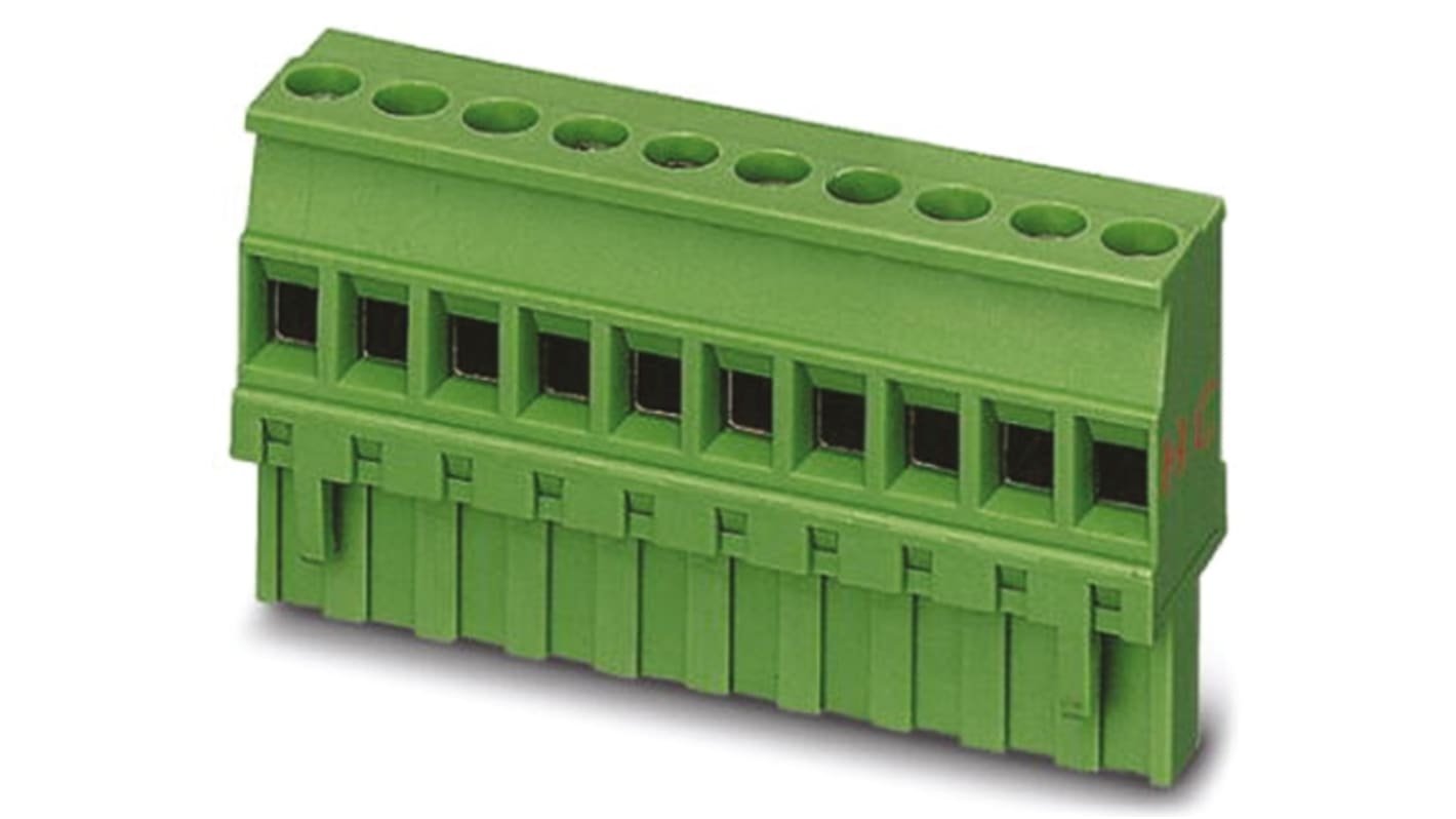 Phoenix Contact, 5.08mm Pitch, MVSTBR 2.5 HC/6-ST-5.08, 6 Way, , Pluggable Terminal Block, Plug, Plug-In, Screw