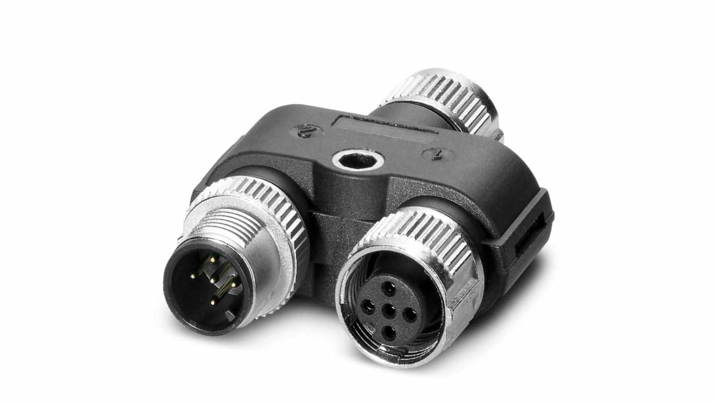 Phoenix Contact 5 Pole M12 Socket to 5 Pole M12 Female, Male Adapter