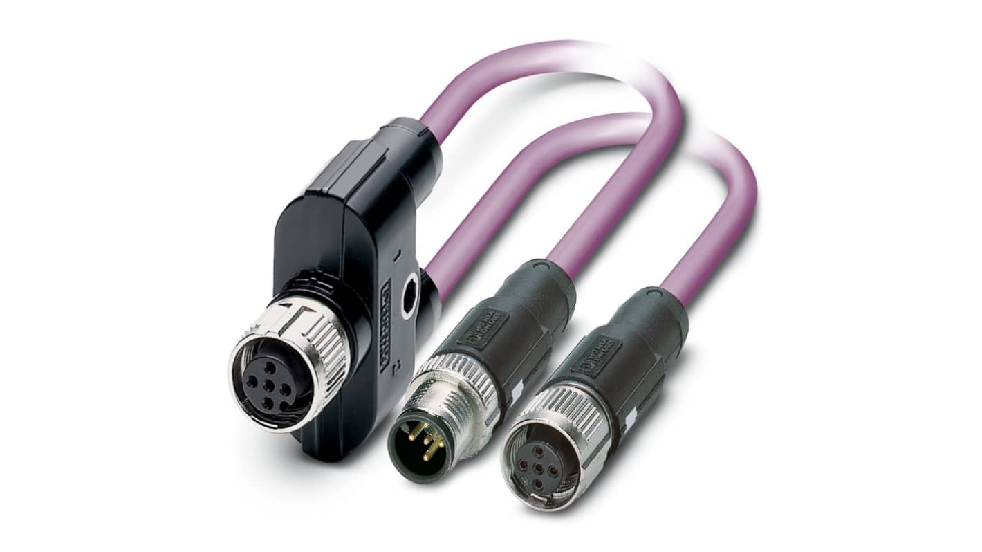 Kabel magistrali ze złączem Złącze M12 liczba rdzeni 5 długość 300mm Rodzaj A Męskie Złącze B M12 x 2