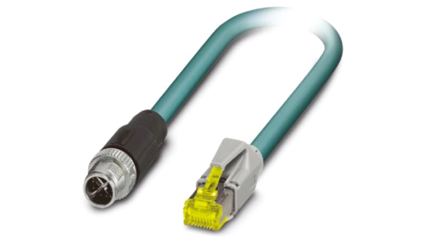 Phoenix Contact Ethernetkabel Cat.6a, 20m Patchkabel, A M12 Stecker, B RJ45, PUR