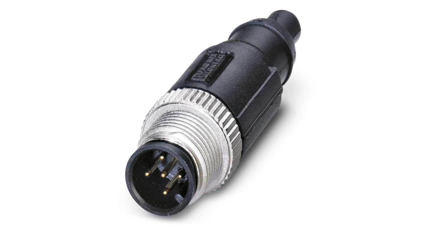 Connettore circolare Phoenix Contact, maschio, serie SACC, M12, 5 poli, Montaggio su cavo