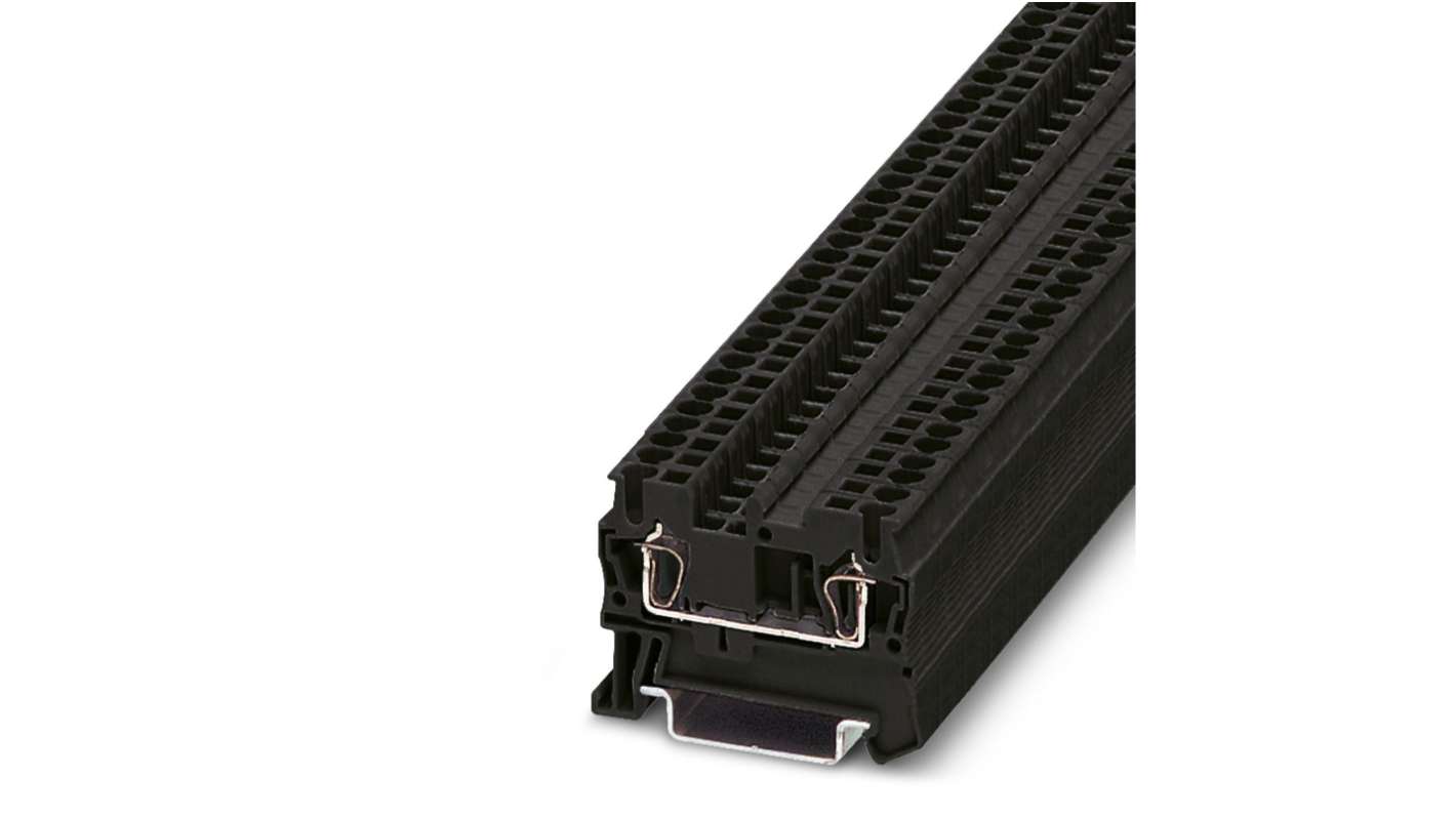 Phoenix Contact 3037122 ST 2.5 BK Series Black, 2.5mm², Single-Level, Spring Clamp Termination